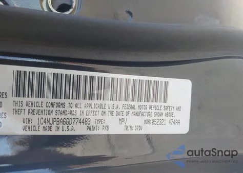 2016 Jeep Patriot Sport Se z USA, uszkodzony, nr VIN 1C4NJPBA6GD774483